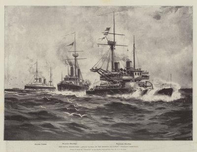 The Naval Manoeuvres, Steam Tactics of the Reserve Squadron, Changing Direction by Charles John de Lacy